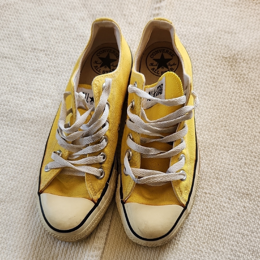 Converse Yellow Canvas Sneakers